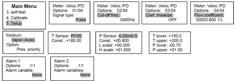 Parameter Configuration of flow totalizer