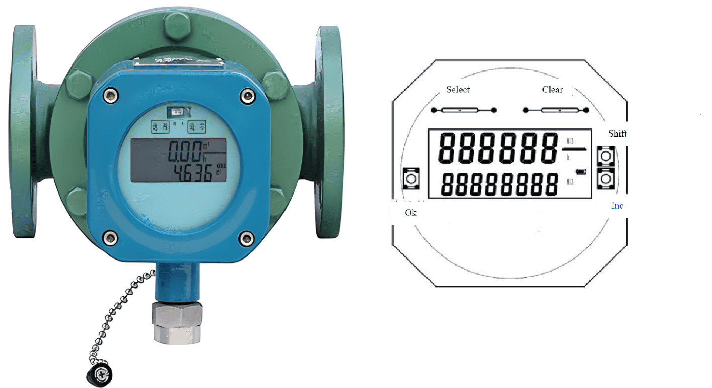 مقياس التدفق الرقمي للإزاحة الإيجابية RS485 Digital positive displacement flow meter RS485