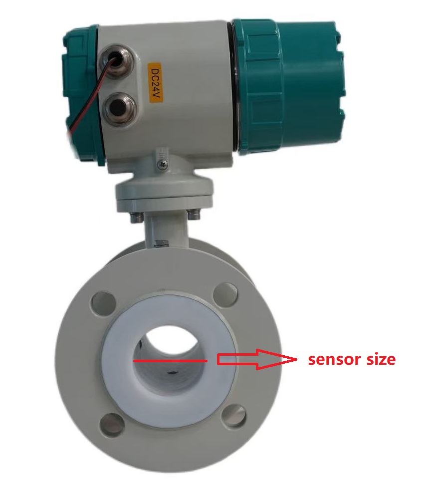 حجم مستشعر تدفق المياه المالحة Salt water flow sensor size
